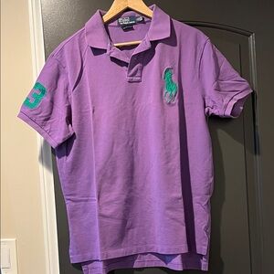 Ralph Lauren Purple Polo with Green Accents